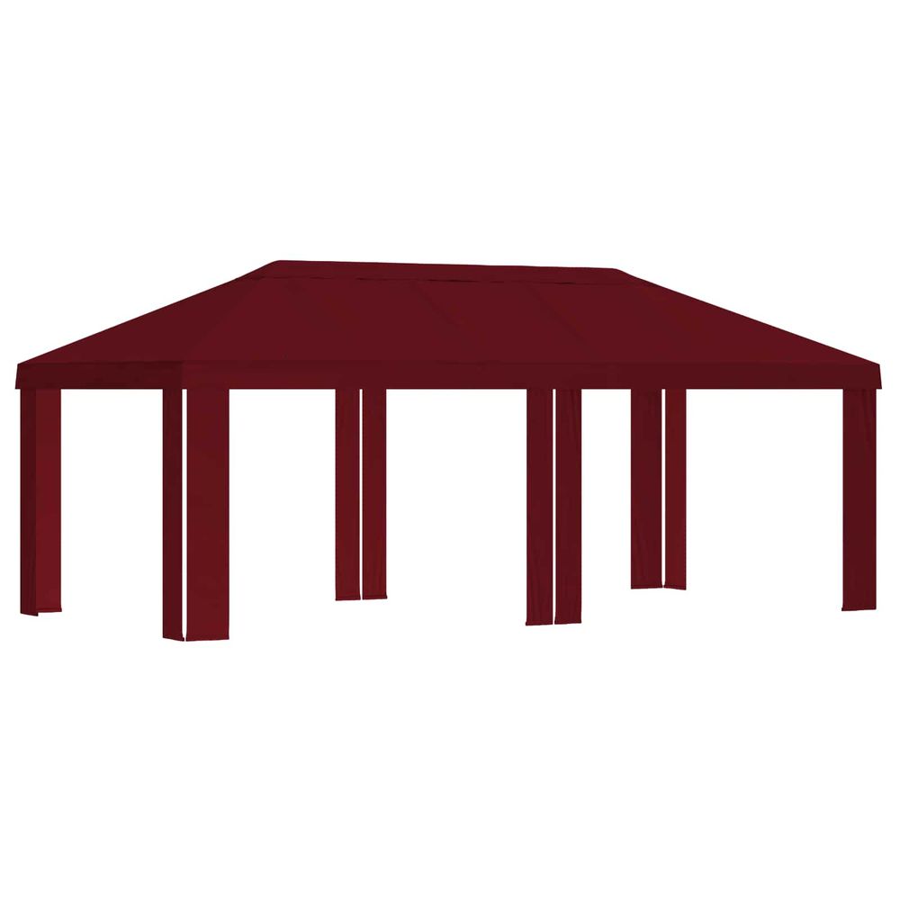 Housse de gazebo 6 x 3 m bordeaux polyester 190 gsm