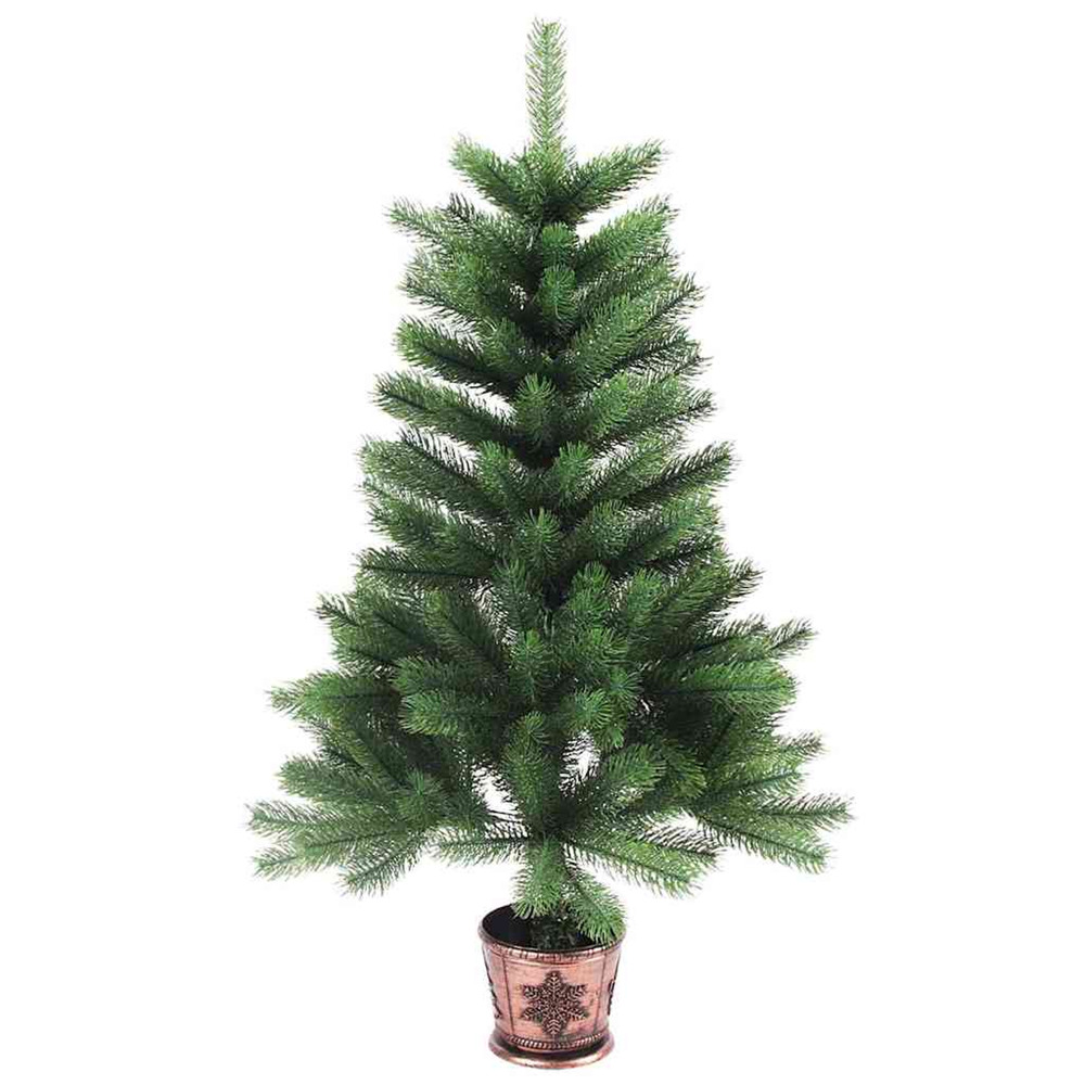 Sapin de NoÃ«l artificiel + panier 90cm Vert