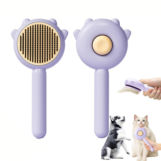 Brosse pour animaux de compagnie bouton de nettoyage