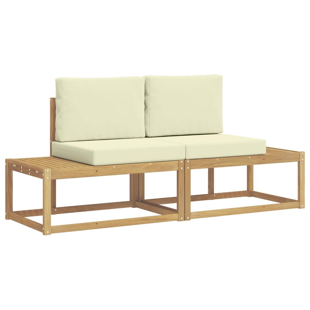 Ensemble de canapés d'extérieur 2 pc blanc et crème polyester
