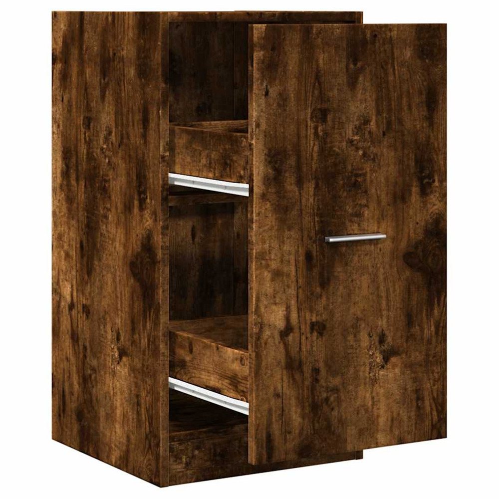Armoire d'apothicaire chêne fumé 40x41x77,5cm bois d'ingénierie