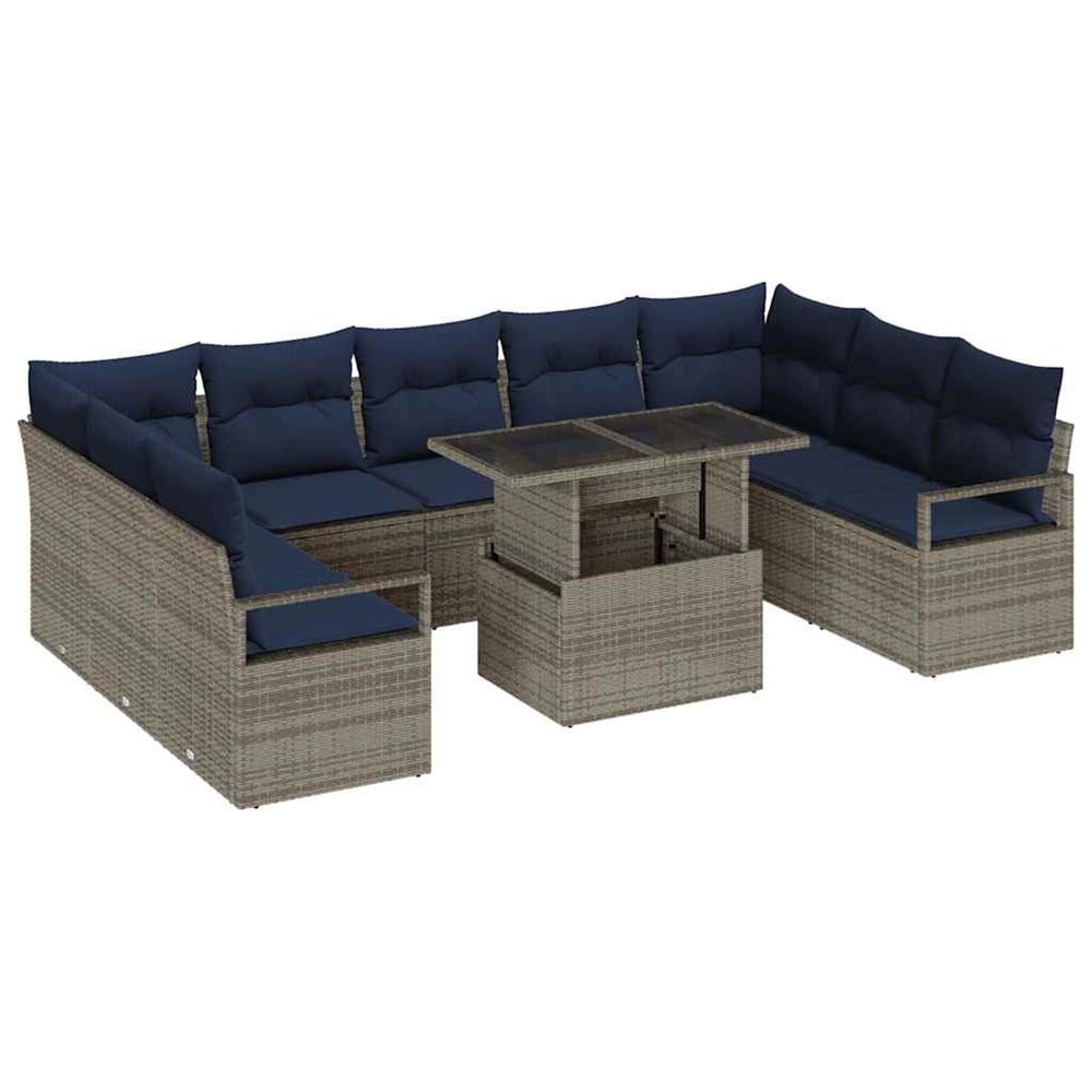 Ensemble de canapé de jardin 10 pc 9-nombre de places