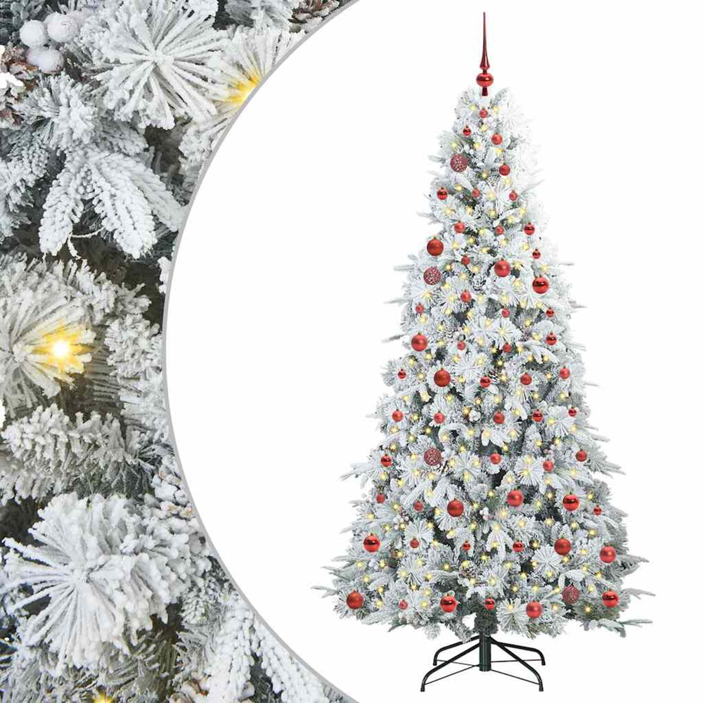 Sapin de noël artificiel à branches articulées blanc 210 cm