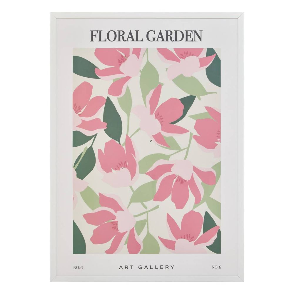 Affiche encadrée fleur de rose 50x70cm
