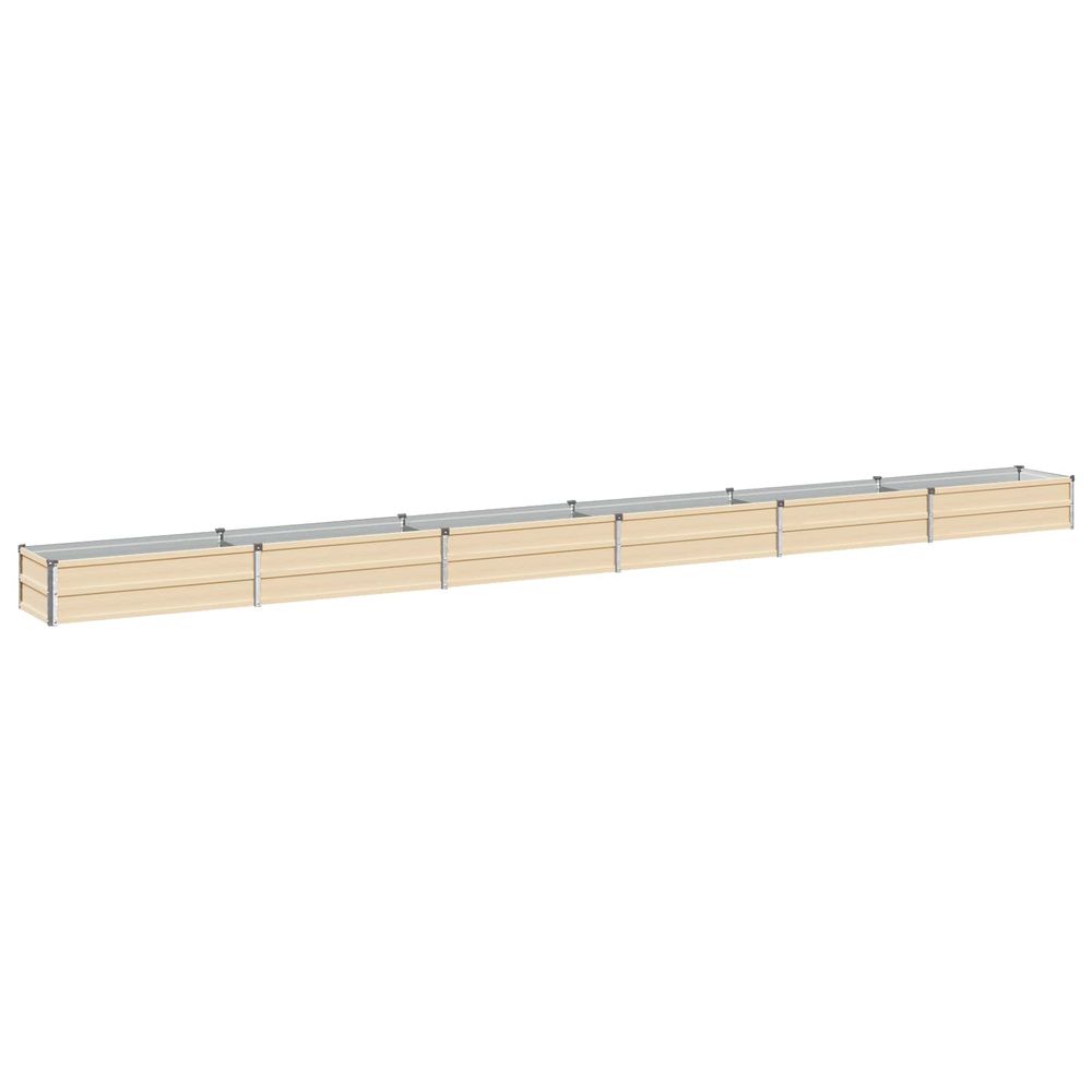 Jardin surélevé ivoire 480 x 40 x 24 cm acier laminé à froid