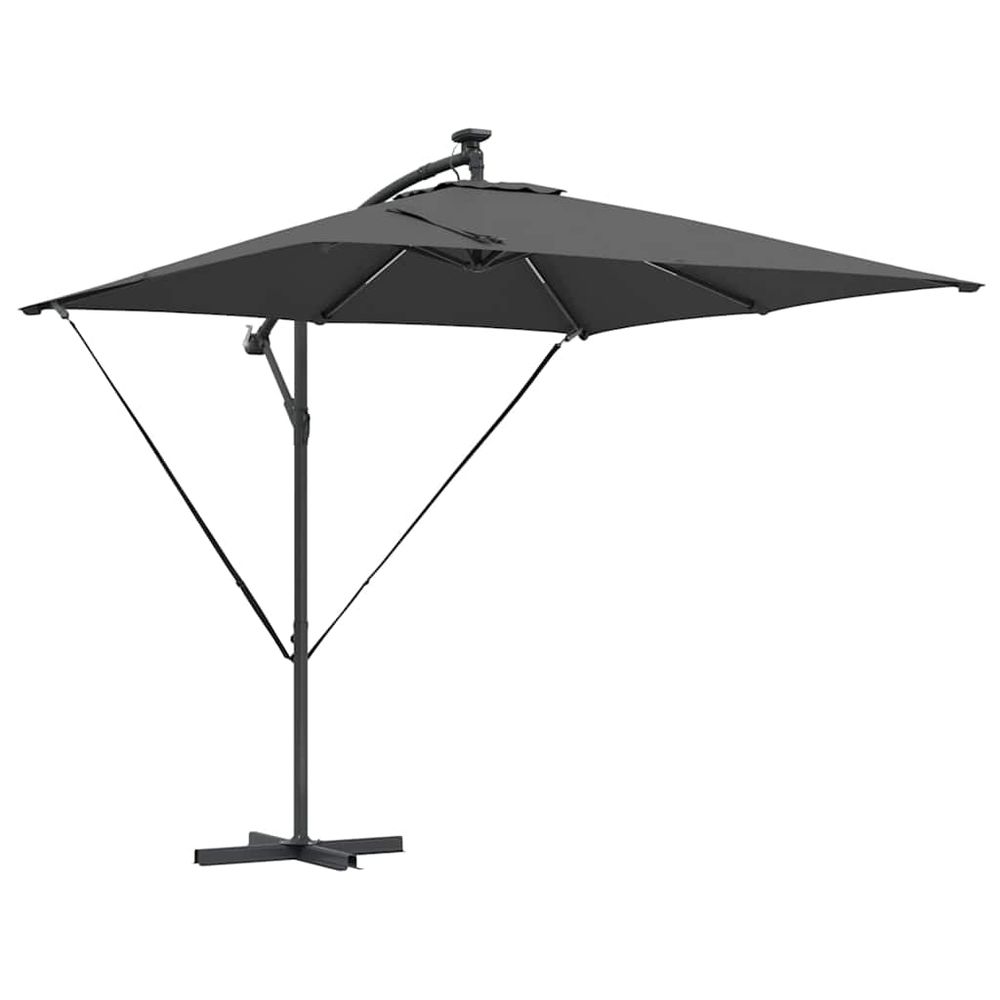 Parasol anthracite 249 x 249 x 250 cm polyester et aluminium
