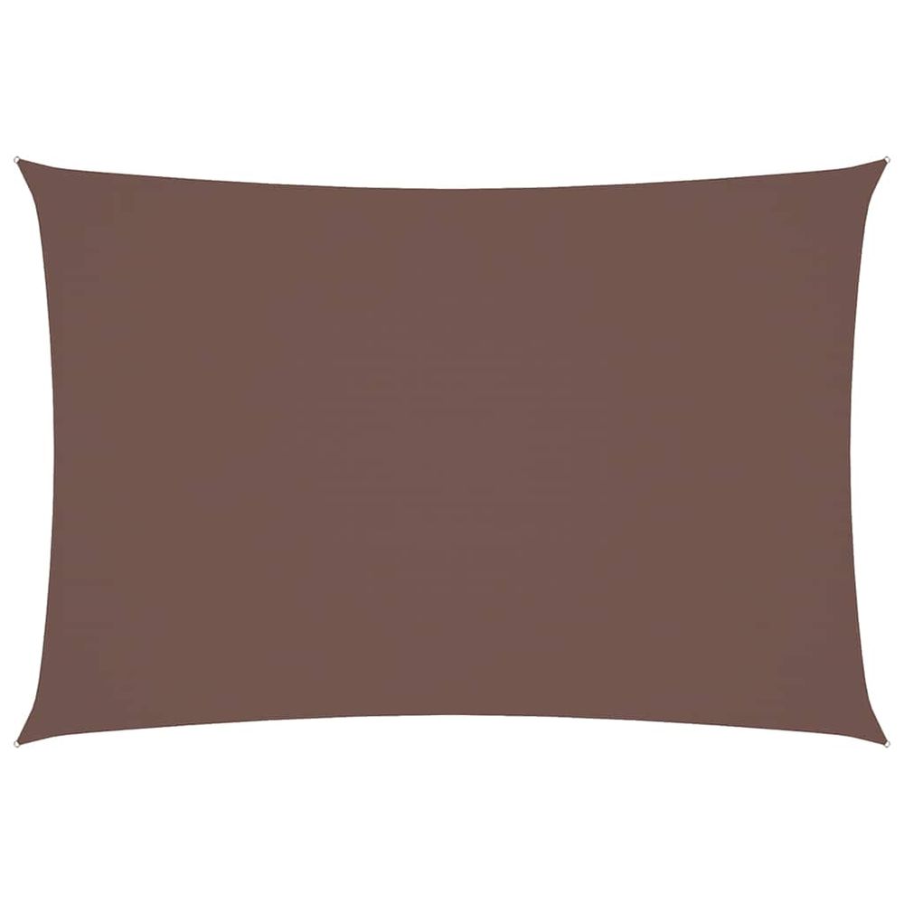 Voile de parasol tissu oxford rectangulaire 2,5x4,5 m marron