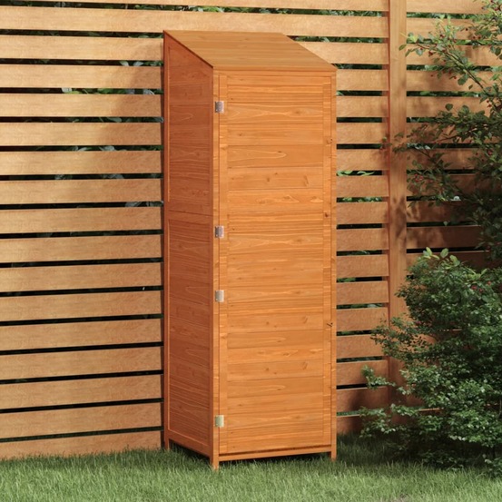 Remise de jardin marron 55x52x174,5 cm bois de sapin solide