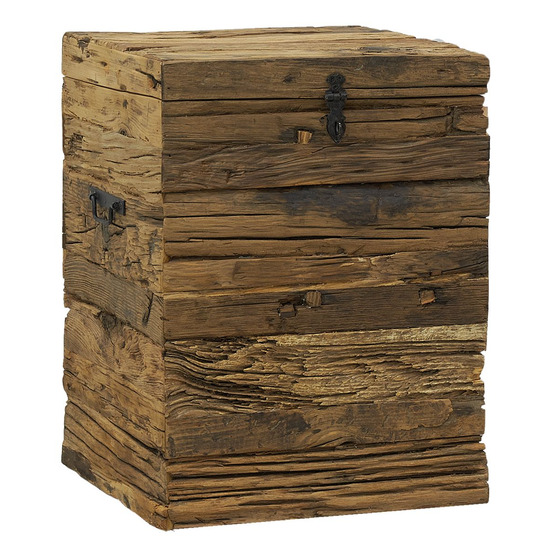 Coffre en bois massif recyclé petit modèle