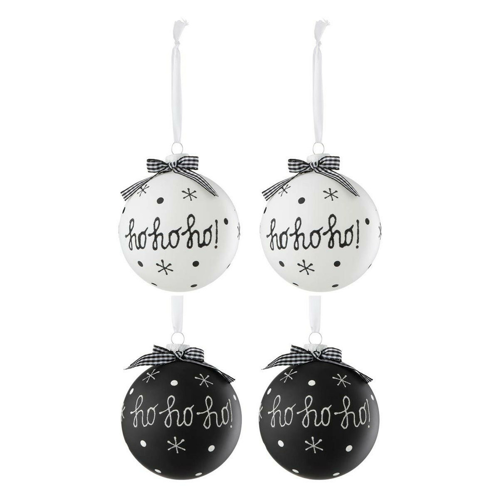 Lot de 4 boules de noël 
