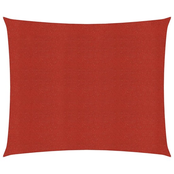 Voile d'ombrage 160 g/m² 2,5 x 3 m pehd rouge