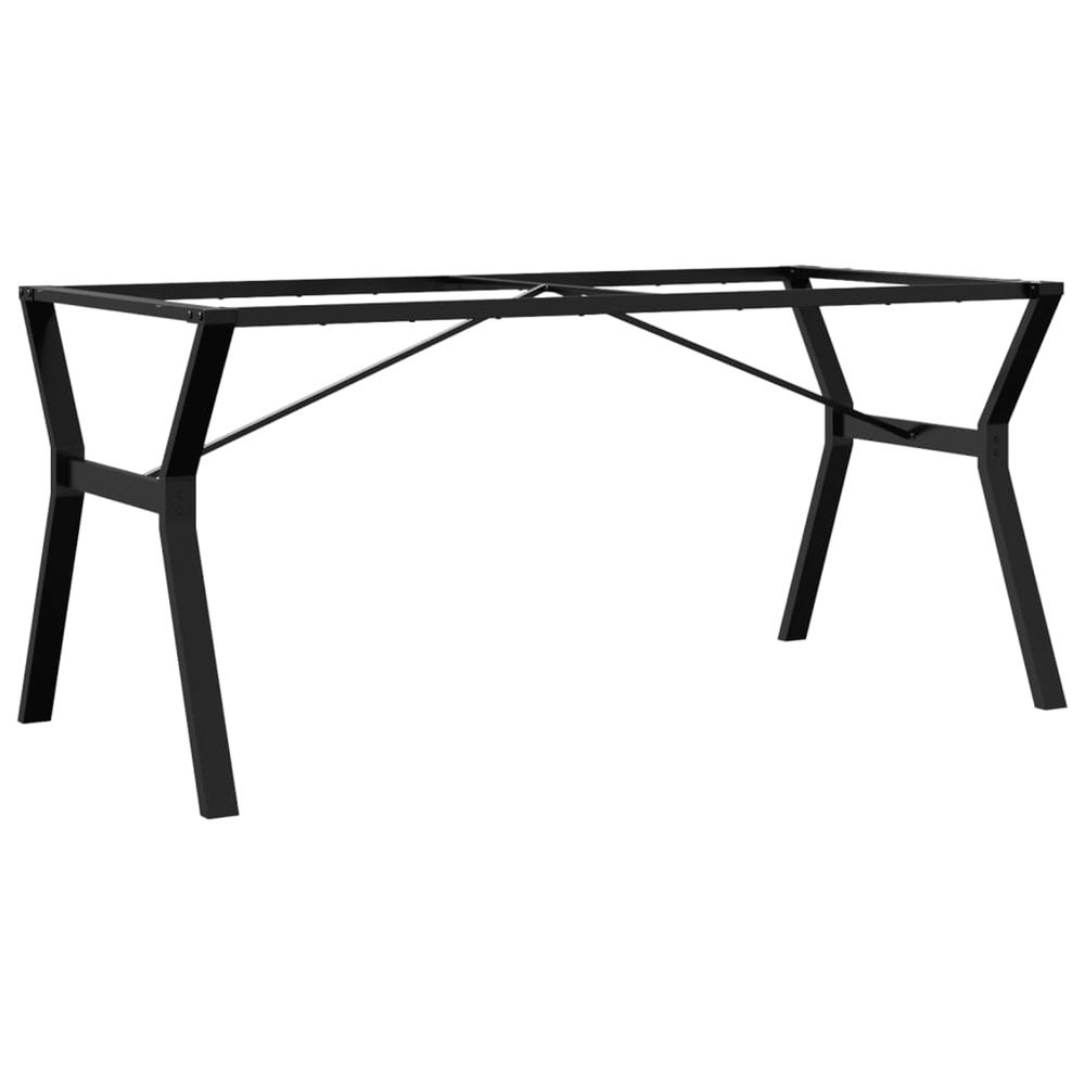 Pieds de table à manger cadre en y 160x80x73 cm acier