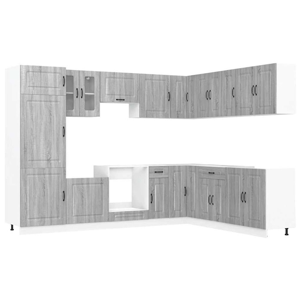 Ensemble d'armoires de cuisine 14 pcs kalmar bois d'ingénierie