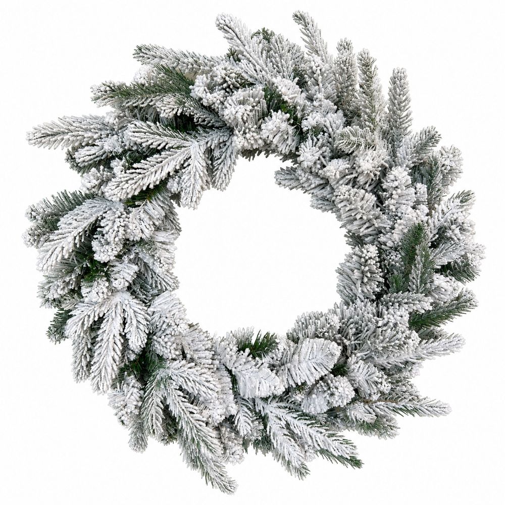Couronne de noël artificielle enneigée ø 45 cm - frosted - little grove