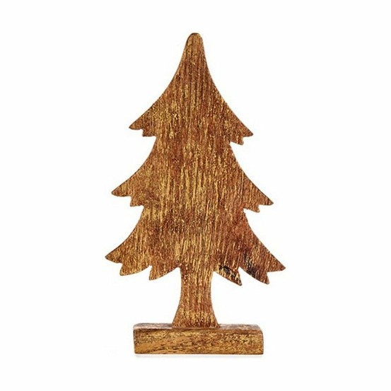 Sapin de noël 5 x 31 x 15,5 cm doré bois