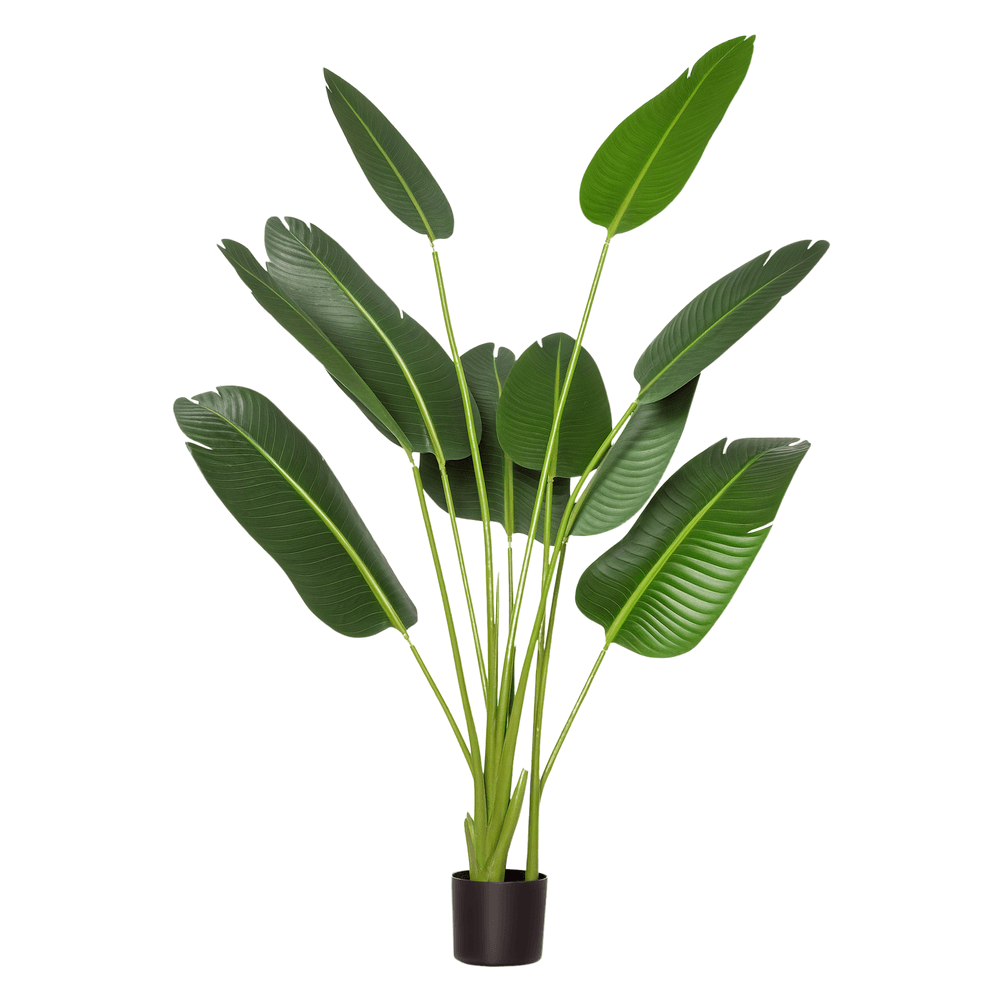 Bananier artificiel tissu pe décoration intérieur extérieur ambiance exotique 160cm vert