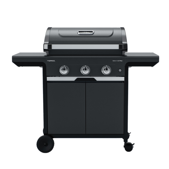 Barbecue à gaz select 3 lx plus avec plancha