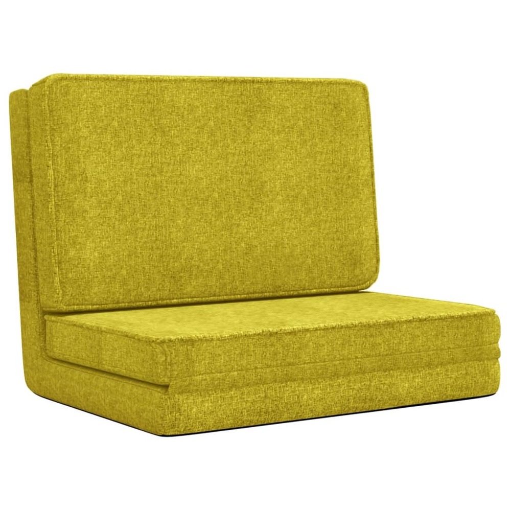 Chaise pliable de sol vert tissu