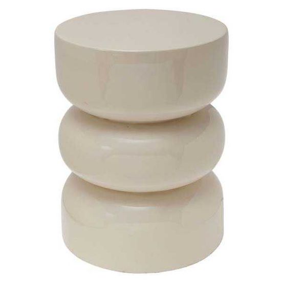 Tabouret en métal émaillé rey blanc