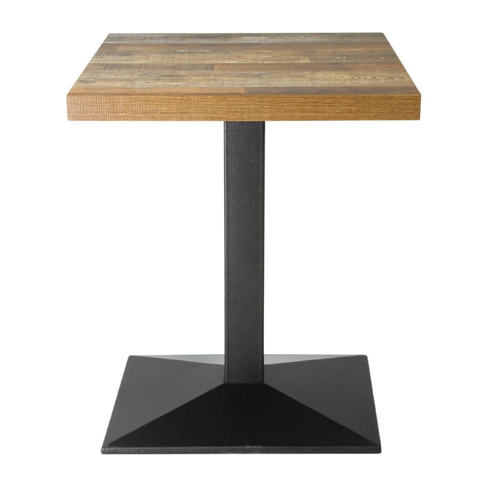 Plateau de table carré 700 mm - effet bois vielli - bolero