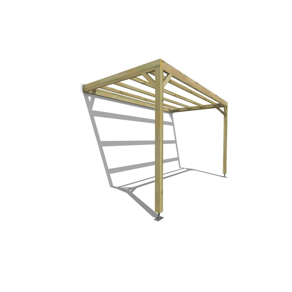 Pergola bois • 4m x 2m • adossée • sens largeur • livraison comprise