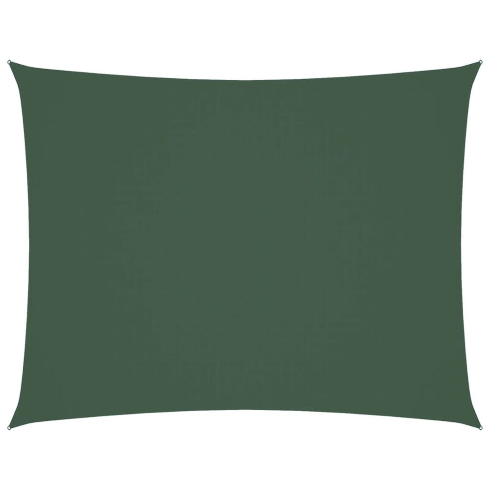 Voile de parasol tissu oxford rectangulaire 4x6 m vert foncé