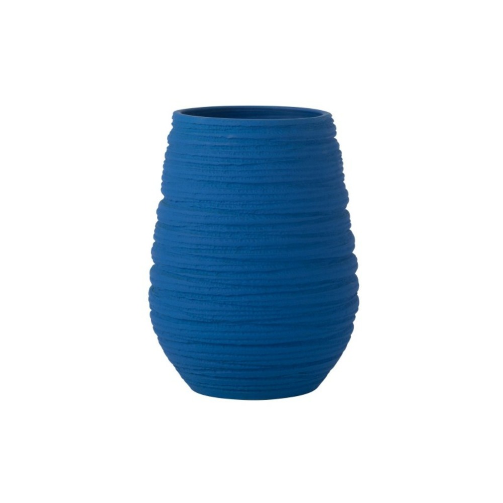 Cache-pot en céramique bleu 22x19x30 cm