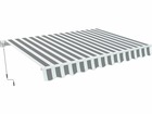 Store banne en aluminium "ombra" - 3 x 2 m - gris / blanc