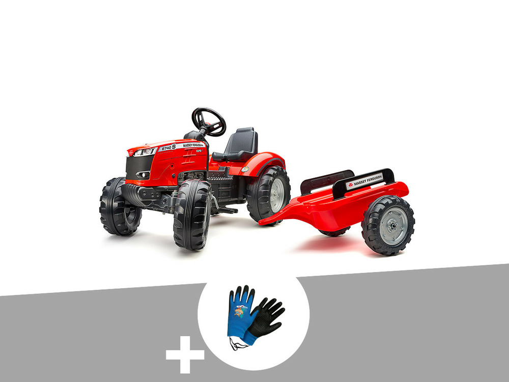 Tracteur enfant massey ferguson 3 à 7 ans + gants