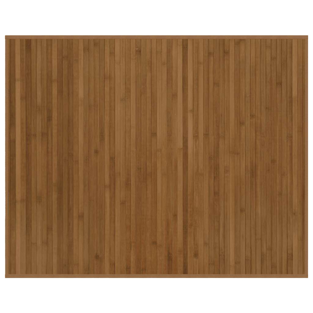 Tapis rectangulaire marron 80x100 cm bambou