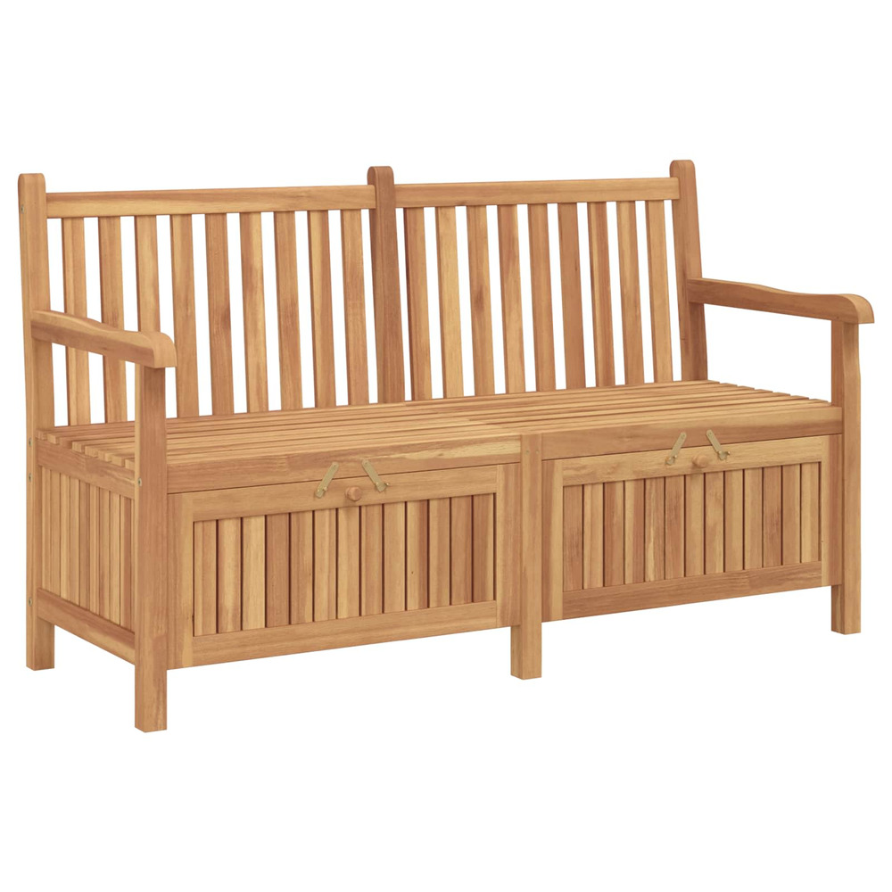 Banc avec stockage marron 150 x 60 x 90 cm bois de teck massif