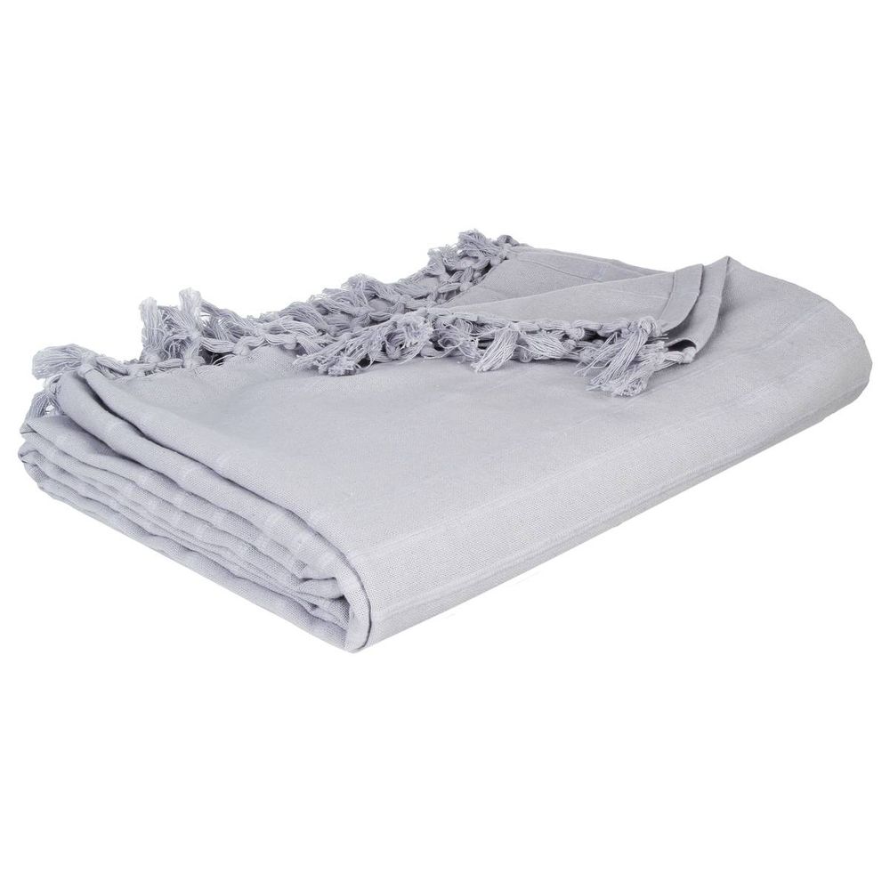 Jeté de lit coton gris souris 160x220cm