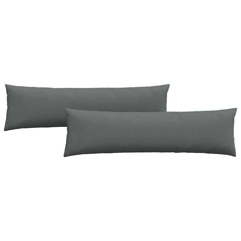 Coussins de canapé 2 pc tissu gris foncé 145 x 40 cm
