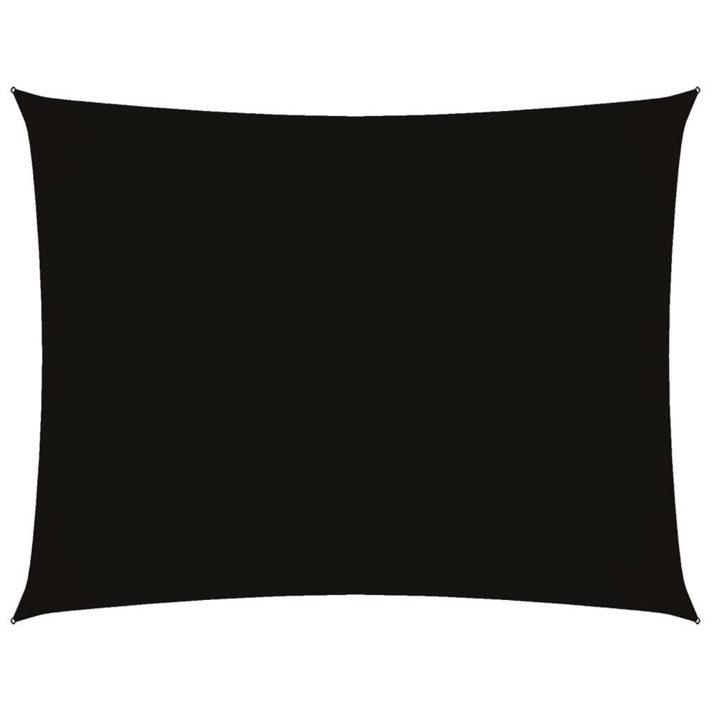 Voile de parasol tissu oxford rectangulaire 4x6 m noir
