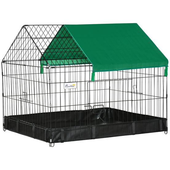 Enclos cage modulable lapins & rongeurs 0.68 m² - intérieur/extérieur avec toit