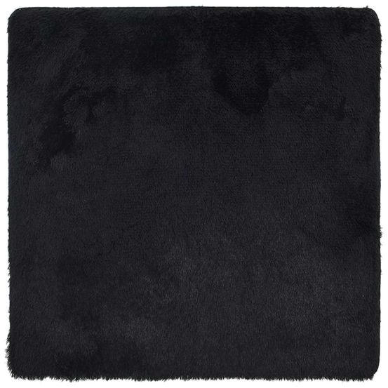 Tapis shaggy à poils longs navarra noir 200x200 cm polyester