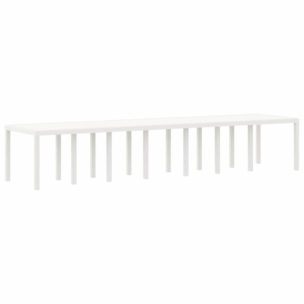 Table de jardin blanc 400 x 100 x 73 cm polyrotin
