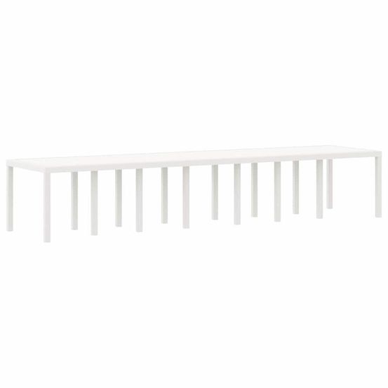 Table de jardin blanc 400 x 100 x 73 cm polyrotin