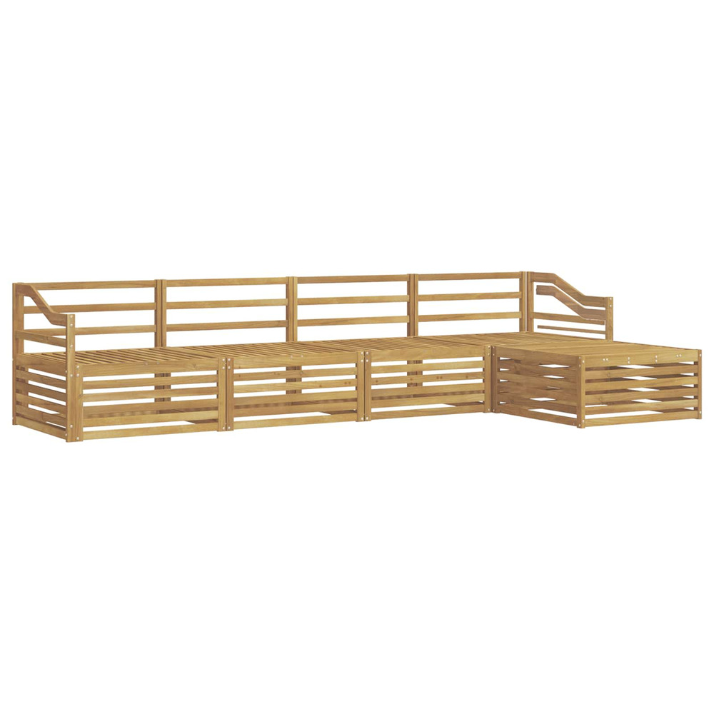 Ensemble de canapés d'extérieur 5 pcs blanc