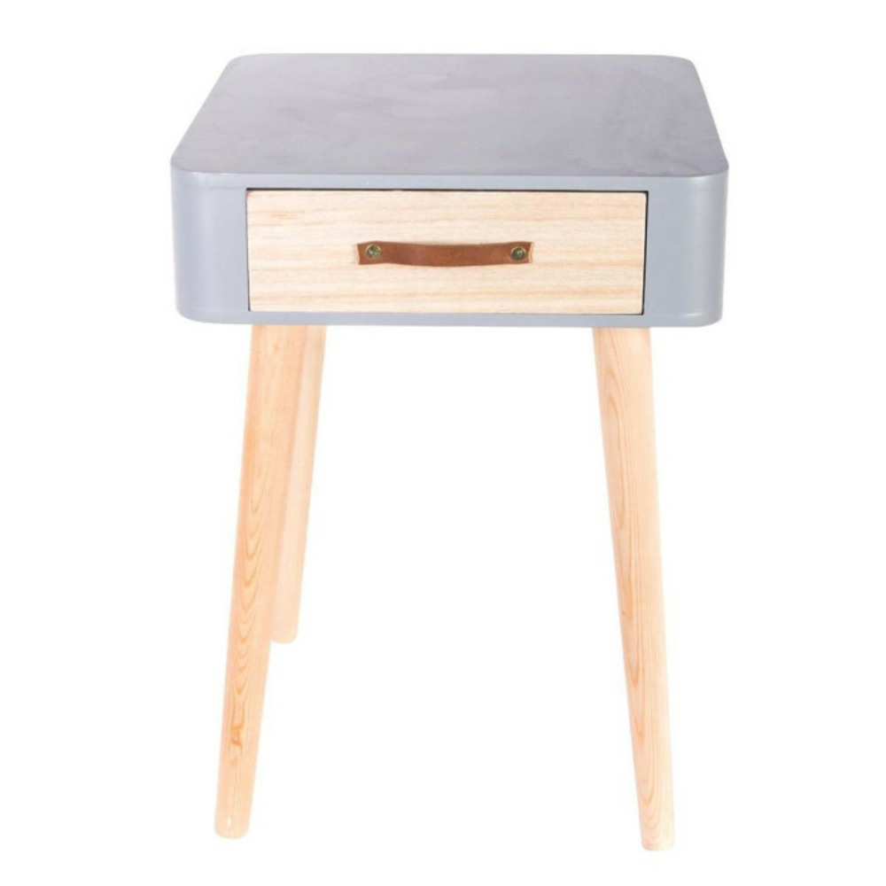 Table de chevet 1 tiroir design missouri 48cm gris