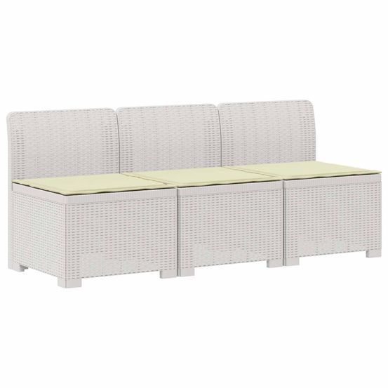 Canapé de jardin 3 places avec coussins look rattan 3 place pp