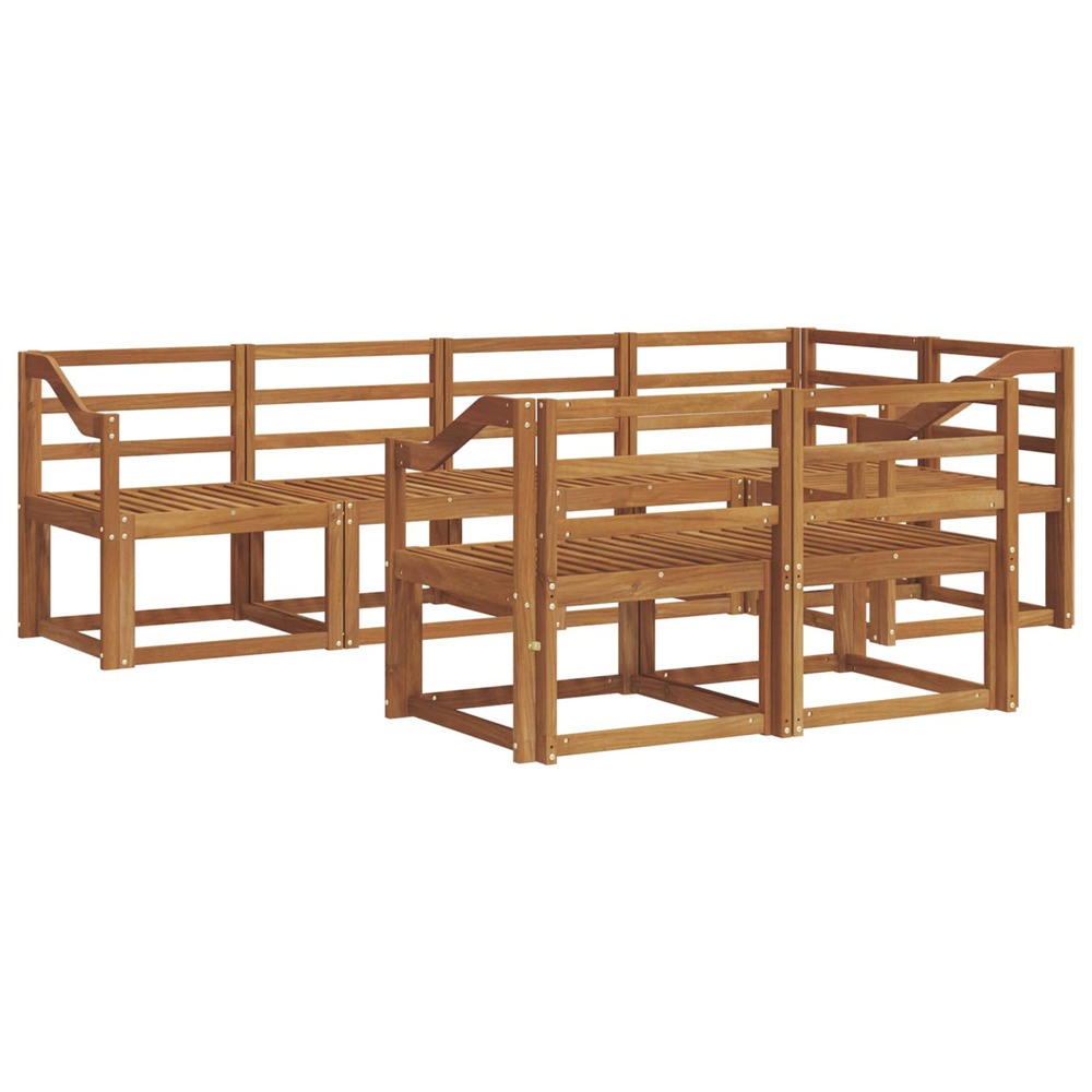 Ensemble de canapés d'extérieur 7 pcs naturel