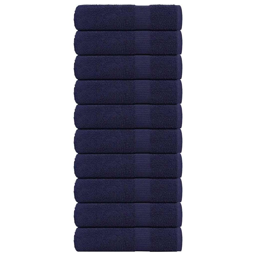 Serviettes de bain frogn 10 pcs bleu marine 100x150 cm 360 g/m²