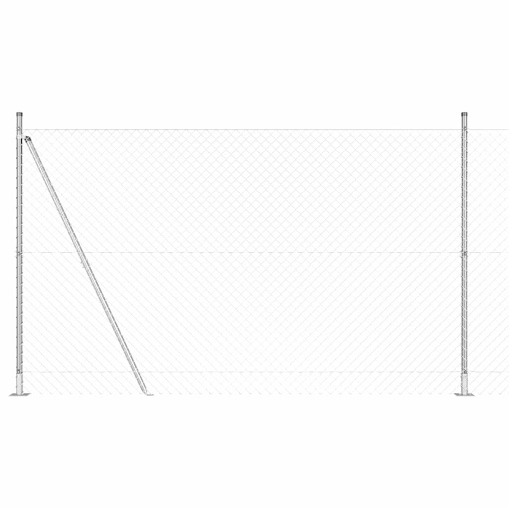 Poteau de clôture. Argenté 10 x 1,6 m (maillage 40 x 40 mm)