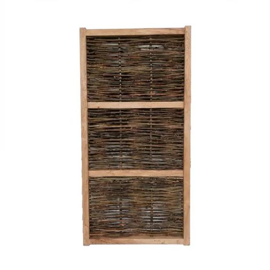 Portillon de jardin en noisetier tressé avec fermeture - h : 120 cm