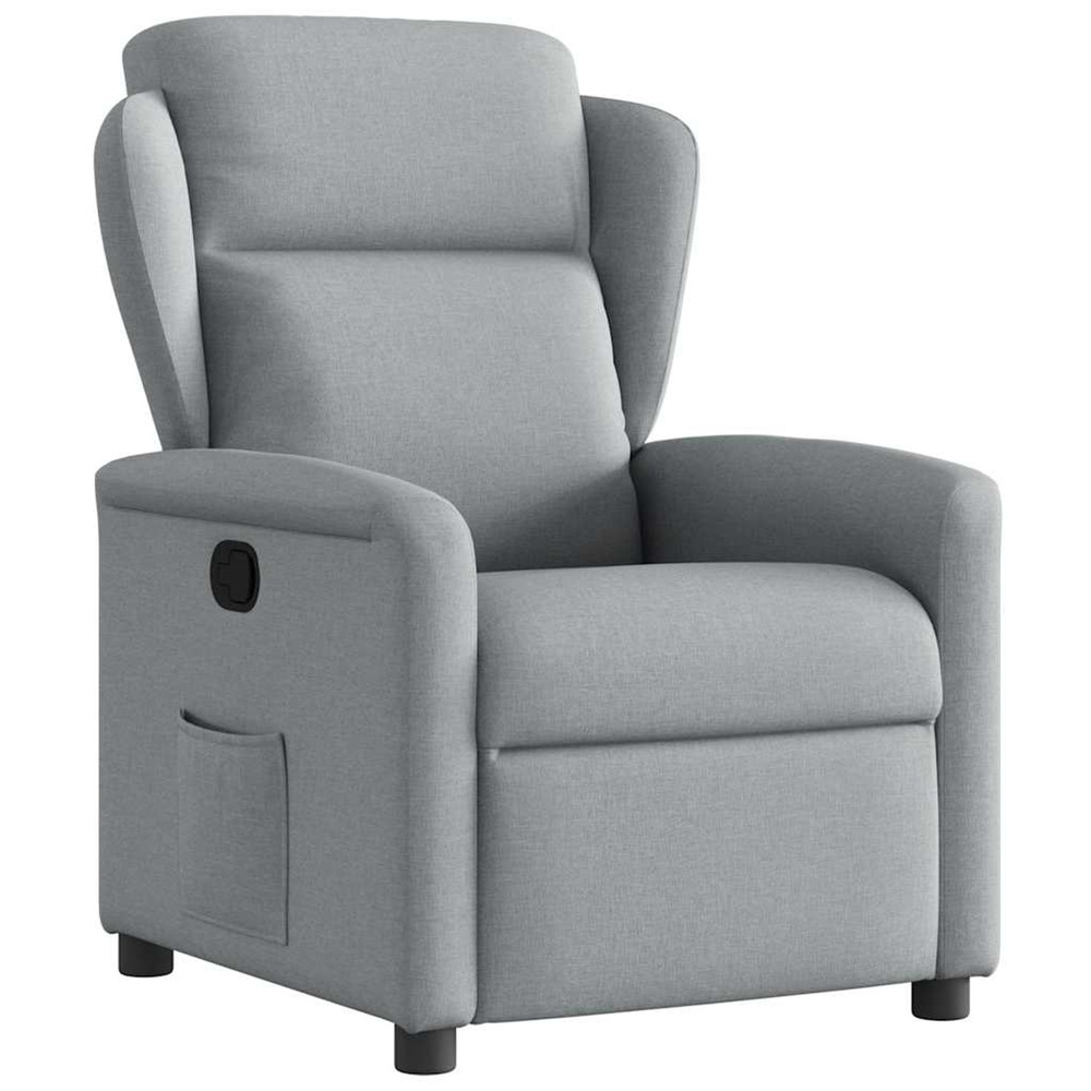 Fauteuil inclinable gris clair tissu