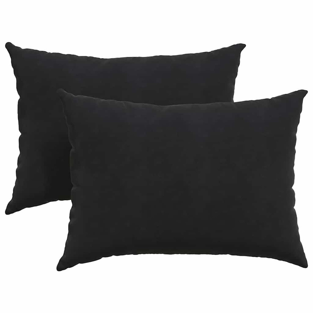 Coussins de canapé 2 pcs noir 70 x 50 cm