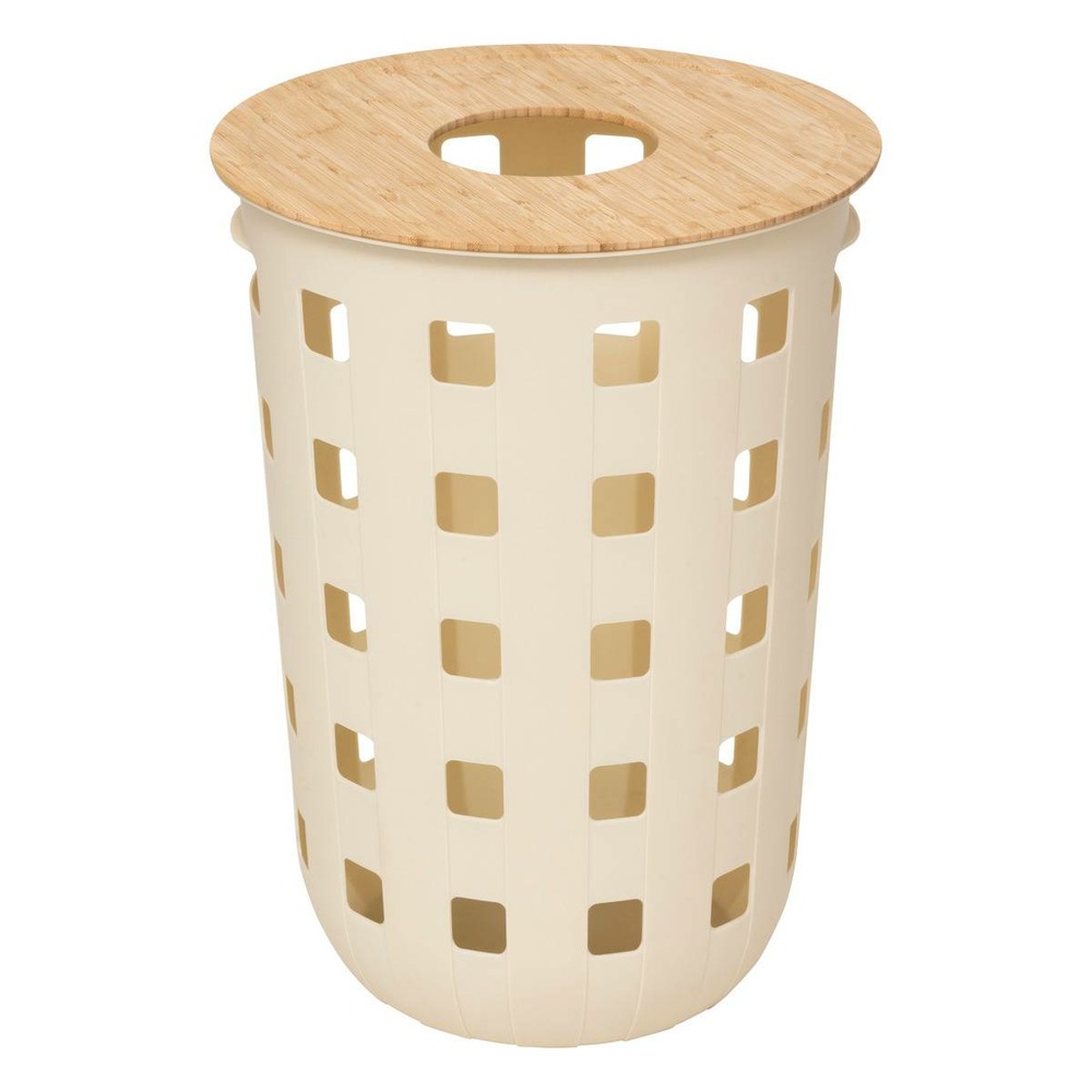 5five - corbeille à linge 60l harmony argile