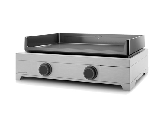 Plancha gaz 7000w plaque fonte émaillée 60x41cm - modern g 60 i