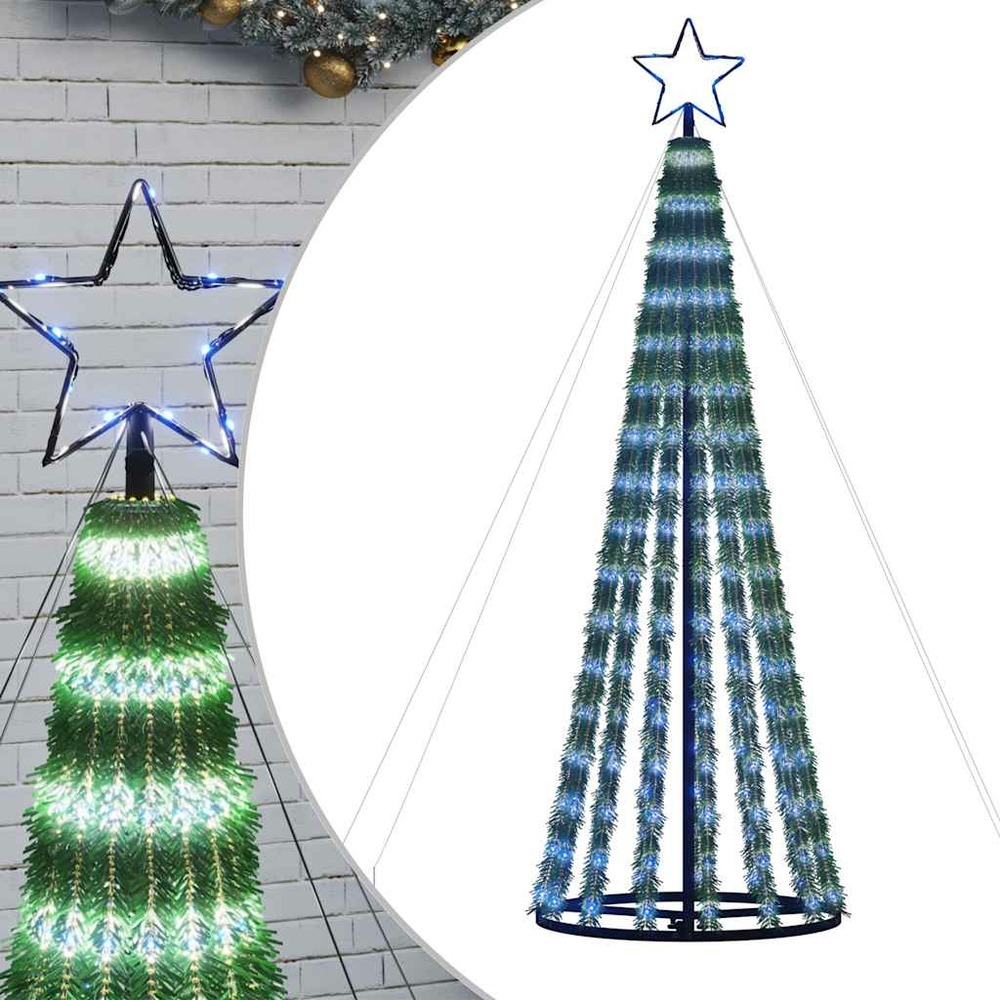 Sapin de noël à led 275 led bleu 180 cm